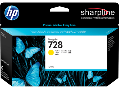 HP 728 130-ml Yellow DesignJet Ink Cartridge