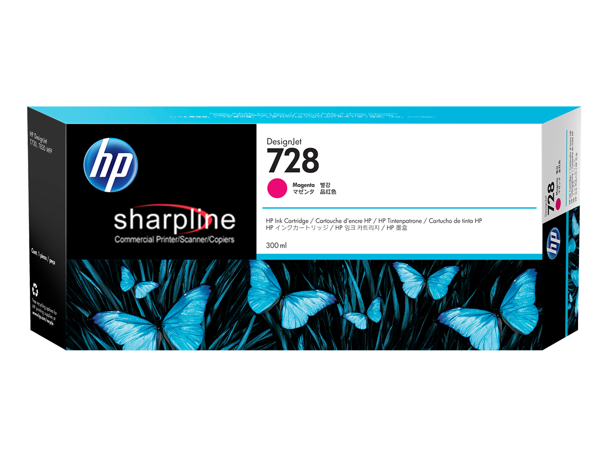 HP 728 300-ml Magenta DesignJet Ink Cartridge
