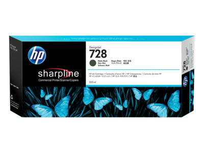 HP 728 300-ml Matte Black DesignJet Ink Cartridge