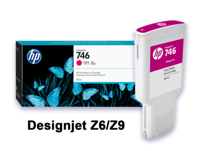 HP 746  Magenta DesignJet 300-ml Ink Cartridge