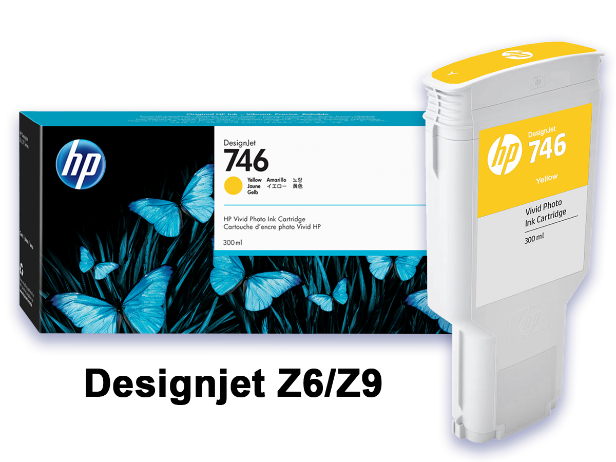 HP 746 Yellow DesignJet 300-ml Ink Cartridge