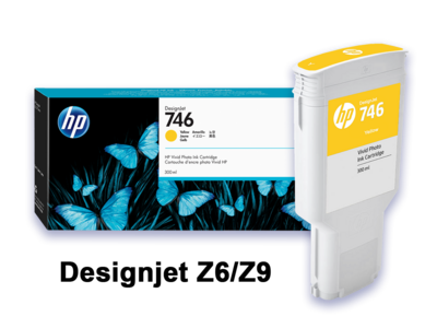 HP 746 Yellow DesignJet 300-ml Ink Cartridge