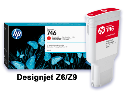 HP 746 Chromatic Red DesignJet 300-ml Ink Cartridge