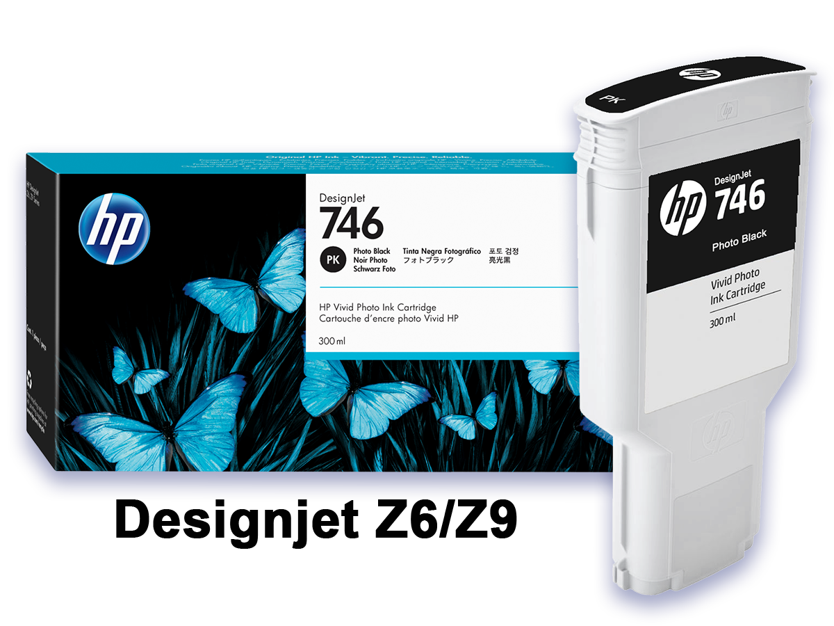HP 746 Photo Black DesignJet 300-ml Ink Cartridge