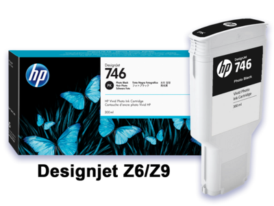 HP 746 Photo Black DesignJet 300-ml Ink Cartridge