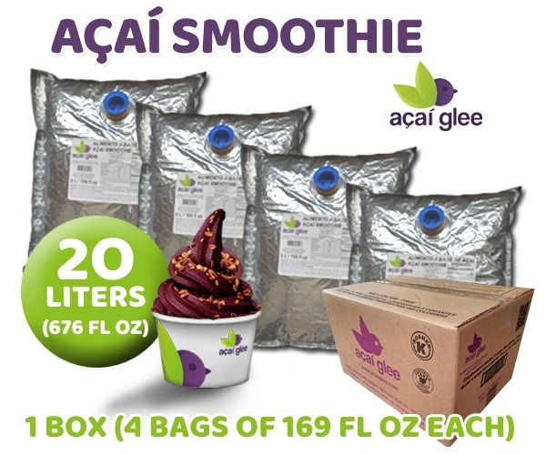 🇺🇸 Açaí Glee Smoothie 169 fl oz (5 liters) (box 4 units) - Shipping from the US