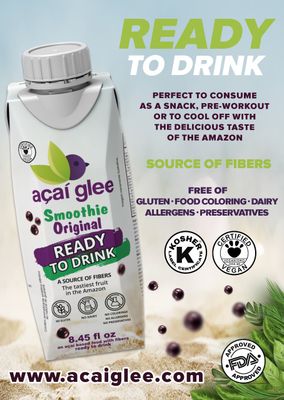 Glee Acai Smoothie Tetra Pak 250 ml / Pallet: 118 packages with 24 boxes (3,072 boxes of 250 ml)