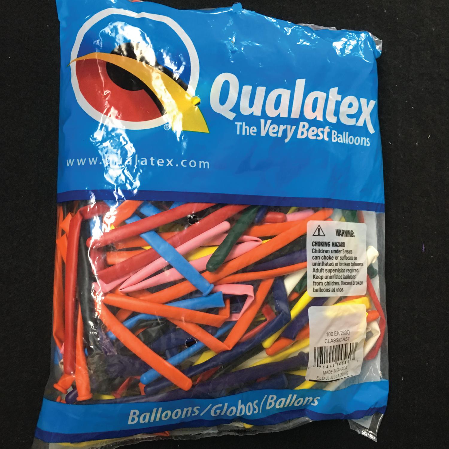 100 Multi-Colored 260 Balloons