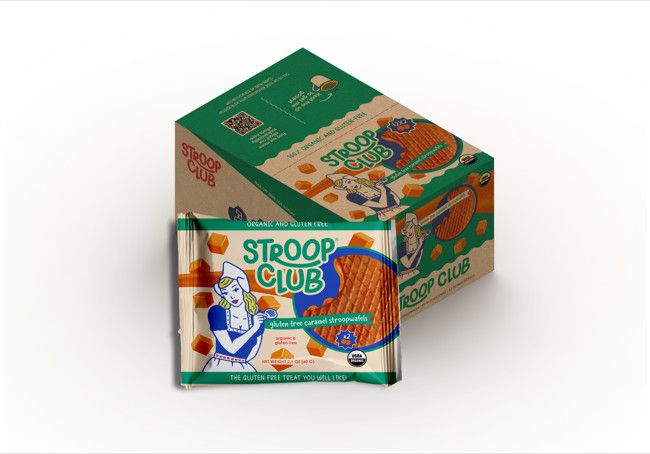 Gluten Free Caramel Organic Stroopwafel, Non-Vegan, 2 pk.