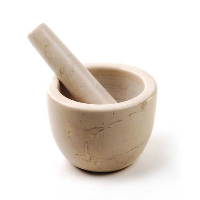 Beige Marble Mortar &amp; Pestle