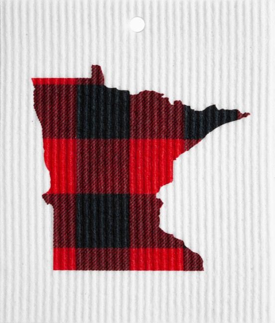 Minnesota Buffalo Plaid Swedish Wash Towel