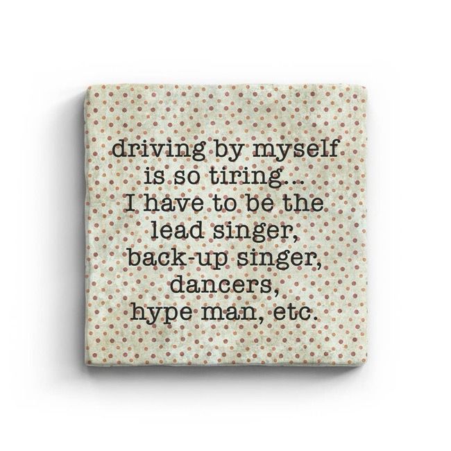 Driving By Myself - Marble Coaster | Paisley &amp; Parsley