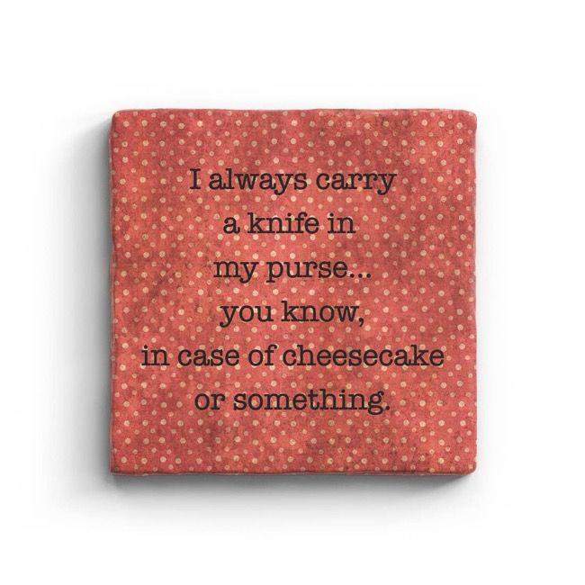Carry a Knife - Marble Coaster