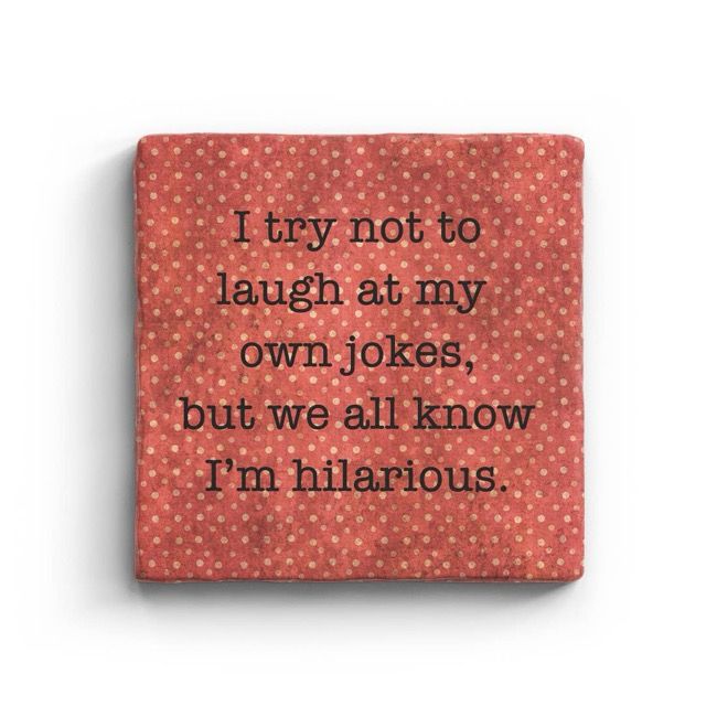 Hilarious - Marble Coaster | Paisley &amp; Parsley