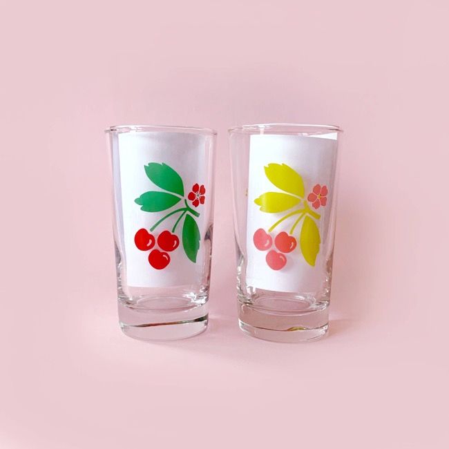 Cherry Glass Red &amp; Green