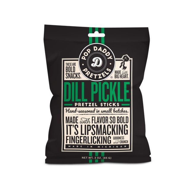 Dill Pickle Seasoned Pretzels- Snack Bag