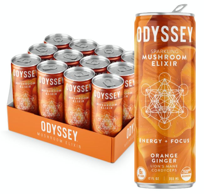 Orange Ginger 85mg Sparkling Mushroom Energy
