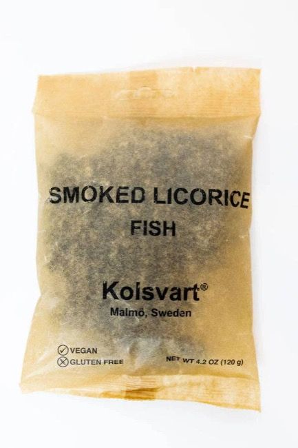 Kolsvart Smoked Licorice Swedish Fish, 4.2 oz.