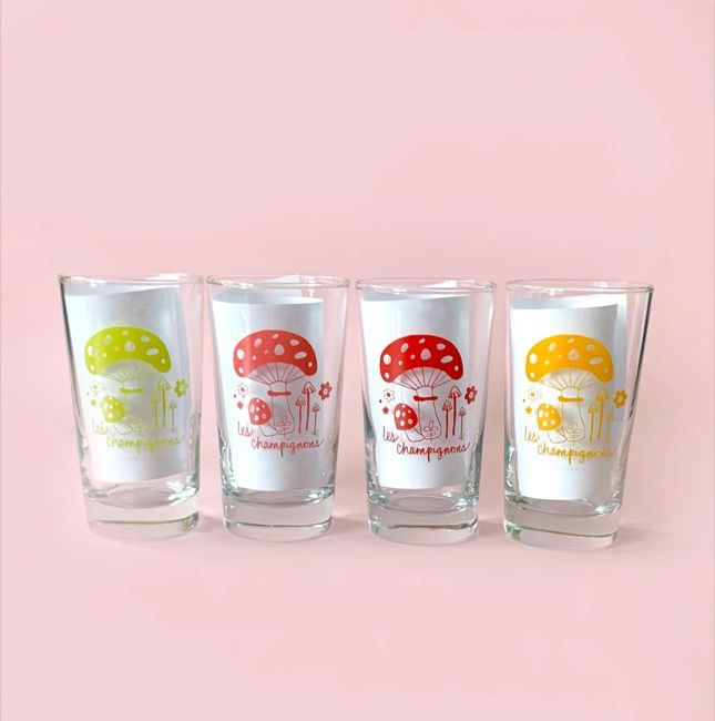 Mushroom Glass, Pink