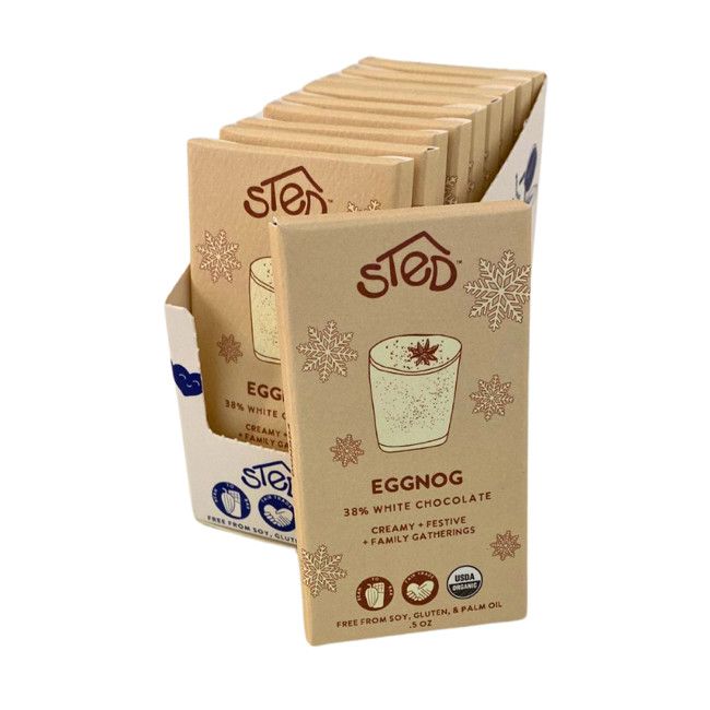 Mini Eggnog White Chocolate Bar - Seasonal | Sted Foods