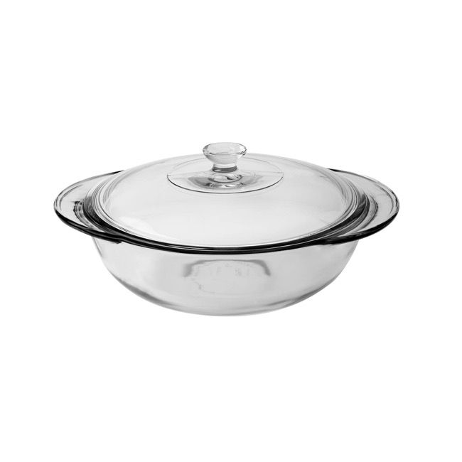 Fire-King Casserole Dish with Glass Cover, 2-Quart