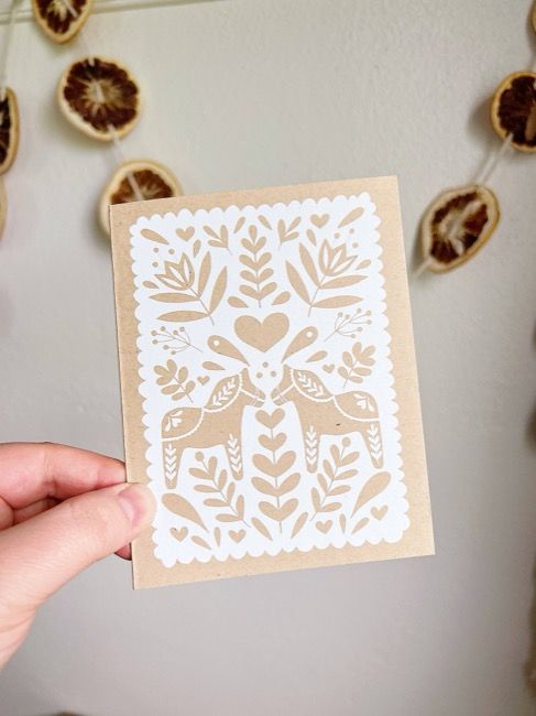 Nordic Nicole - Dala Greeting Card Without Sleeve