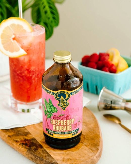 3.4 oz. Raspberry Rhubarb Simple Syrup | Portland Syrups