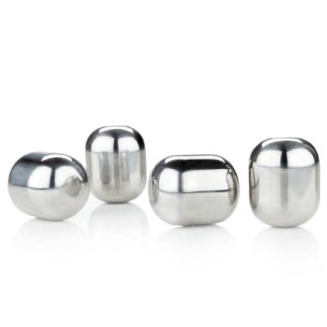 Glacier Rocks Stainless Steel Wine Globes - Set of 4