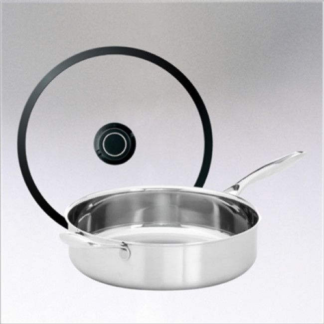 Black Cube Stainless Saute Pan w/Lid, 11&quot; 4.5 qt.