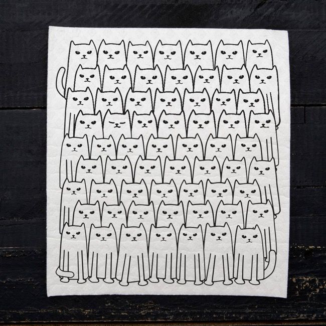 Cat Swedish Dishcloth