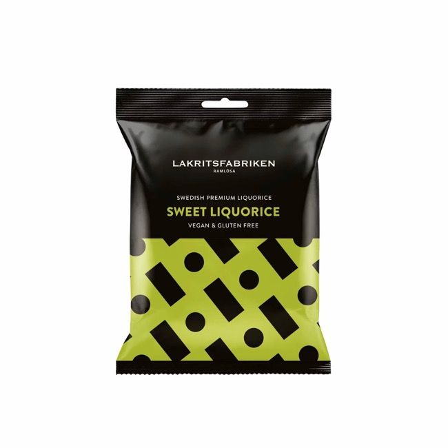 Lakritsfabriken Swedish Sweet Licorice, 100g Bag