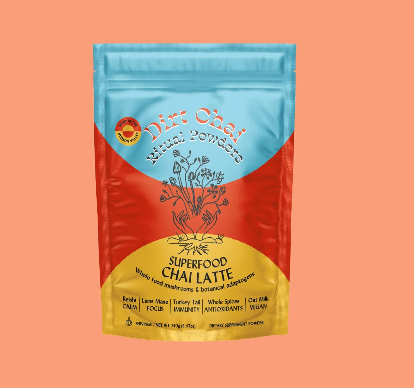 Dirt Chai Ritual Powder, Mushrooms + Adaptogens (Single Serve)