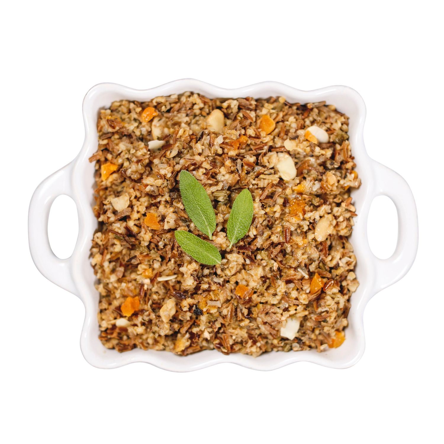 Wild Rice Hotdish with almonds and apricots