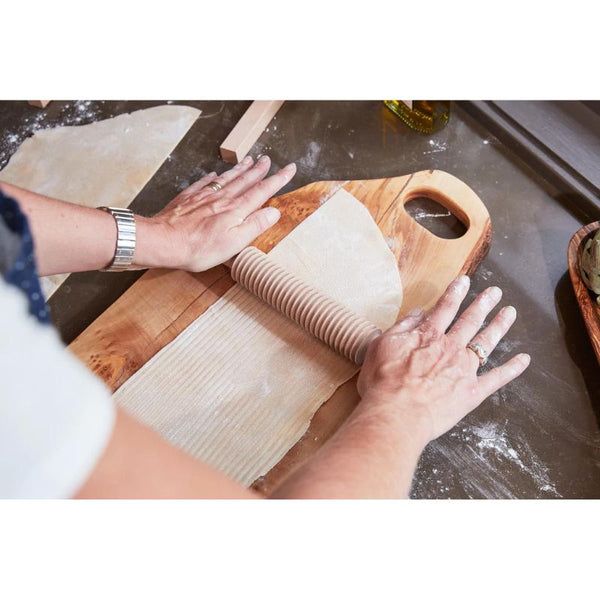 Italian Beechwood Rolling Pin and Dough Scraper Set