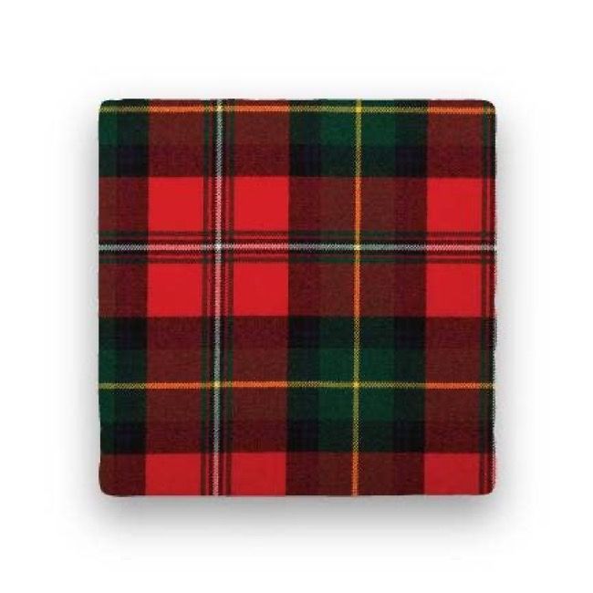 Red/Green Plaid - Marble Coaster (Christmas) | Paisley &amp; Parsley