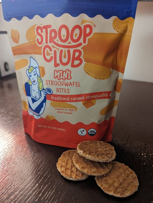 Mini Traditional Caramel Organic and Plant Based Stroopwafel