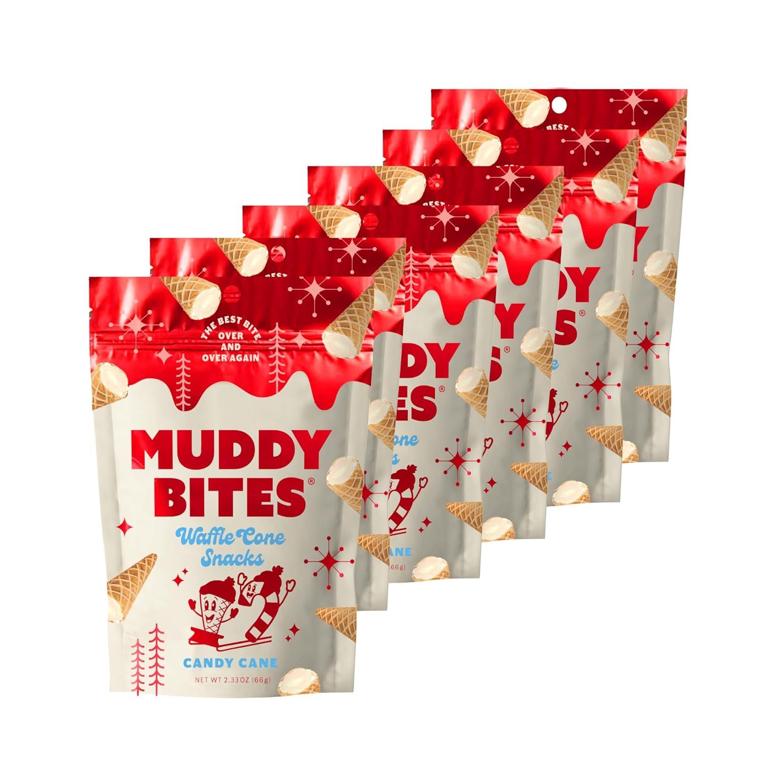 Candy Cane Waffle Cone Snacks