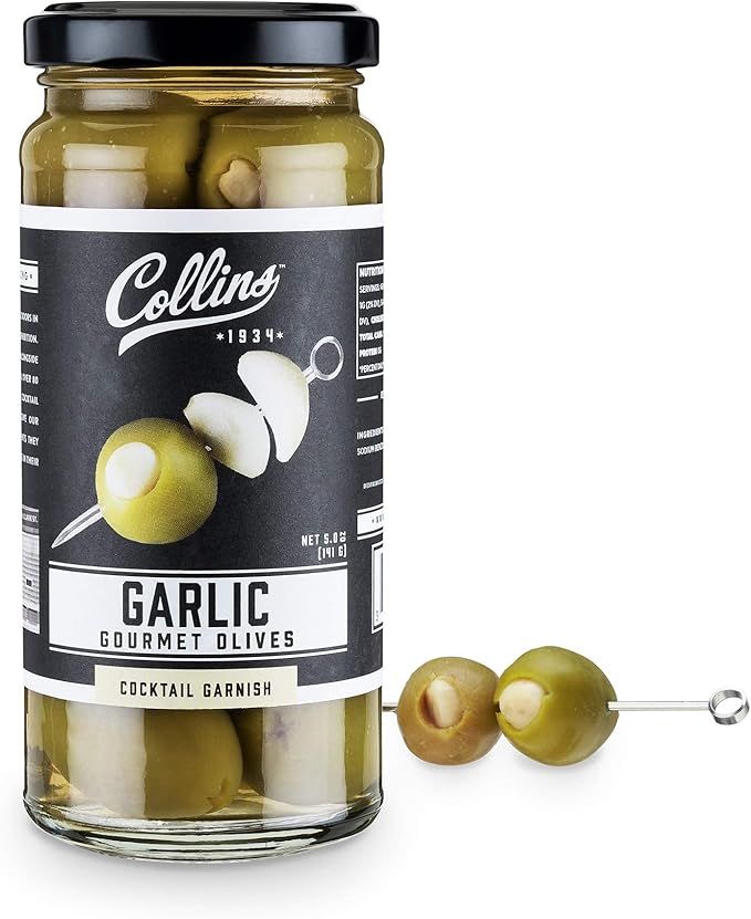 Garlic Stuffed Cocktail Olives | Collins