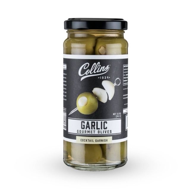 Garlic Stuffed Cocktail Olives | Collins