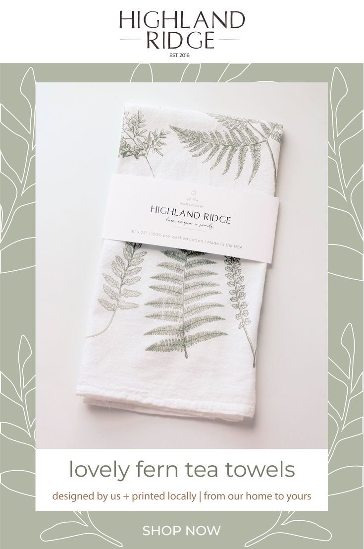 Fern Fronds Tea Towel