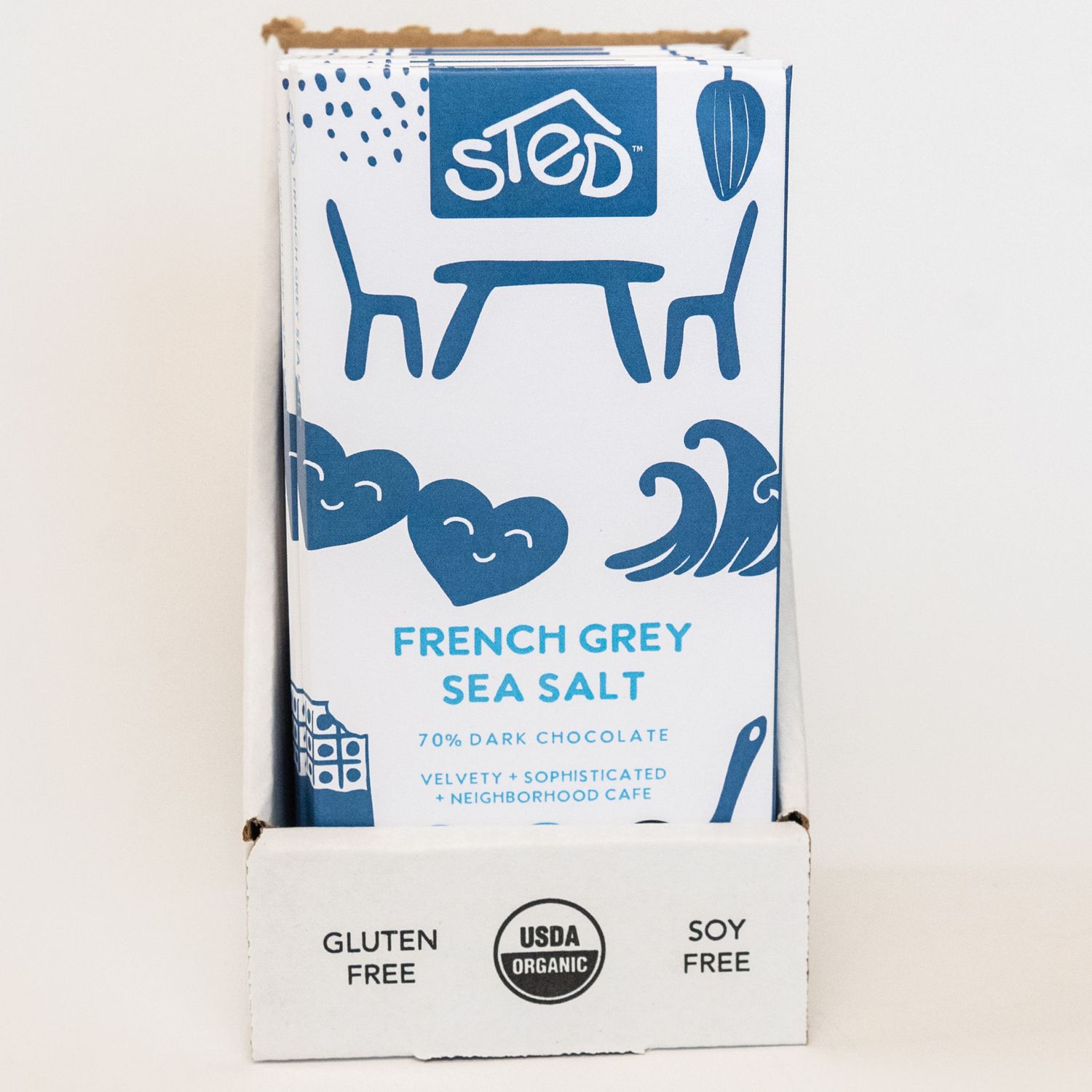 French Grey Sea Salt Chocolate Bar Large- 2 oz