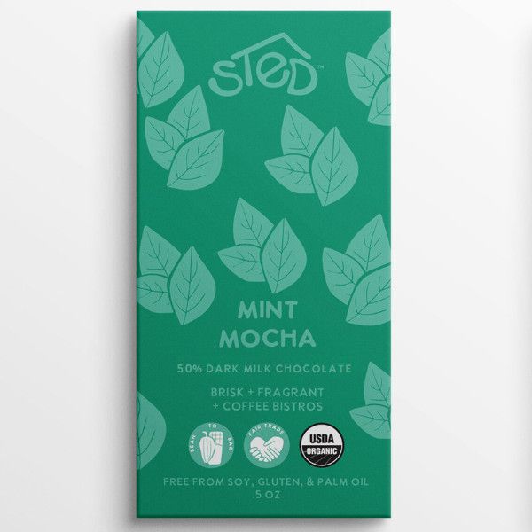 Mini Mint Mocha Dark Chocolate Mini Bar, 0.5 oz