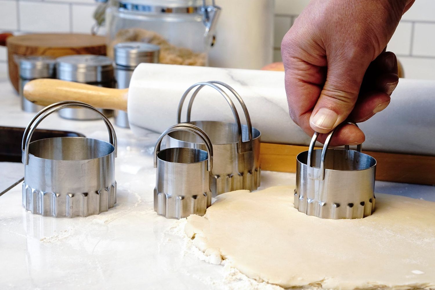 Biscuit Cutters- Round Rippled Set of 4