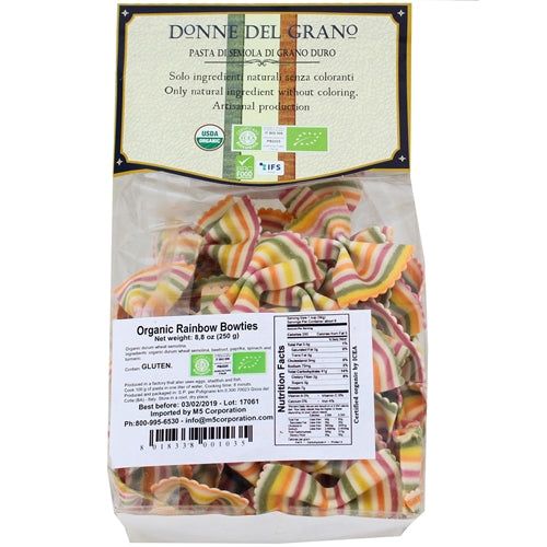 Organic Rainbow Bowties Colored Pasta - 8.8oz