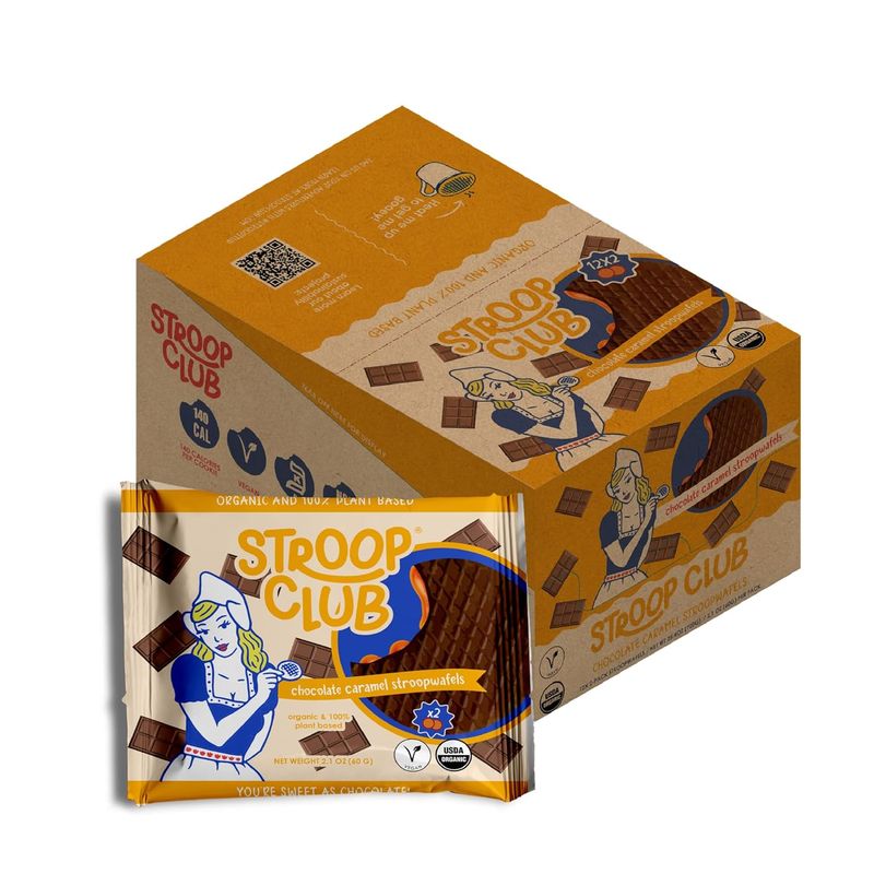 Chocolate Caramel Organic and Plant-based Stroopwafel, 2 pk.