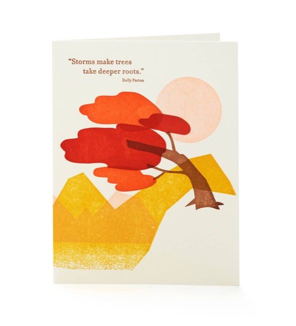 Tree Dolly Parton Quote A2 Card | Ilee Papergoods