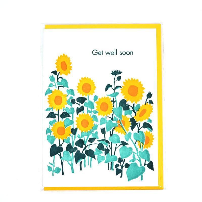Sunflowers Get Well Soon A2 Card