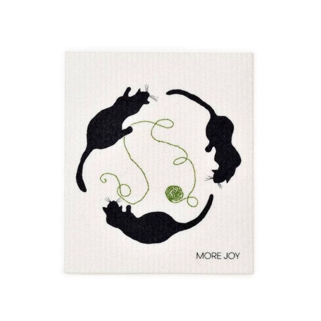 Cats Playing Swedish Dishcloth | Sweetgum Home