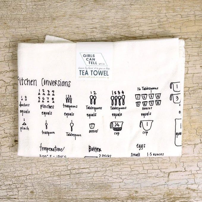Kitchen Measurements Tea Towel