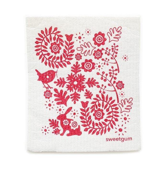 Happy Chickens Swedish Dishcloth